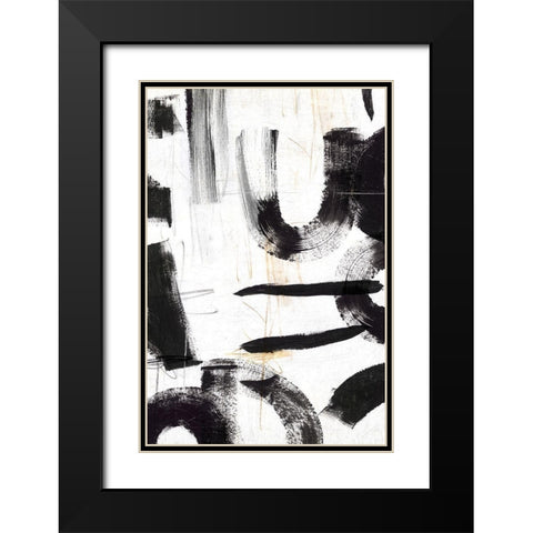 Concept II  Black Modern Wood Framed Art Print with Double Matting by PI Studio