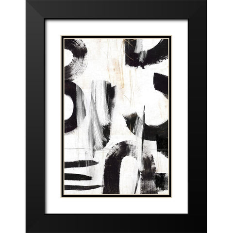 Concept III  Black Modern Wood Framed Art Print with Double Matting by PI Studio