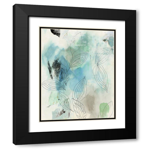 Bloomer I Black Modern Wood Framed Art Print with Double Matting by PI Studio