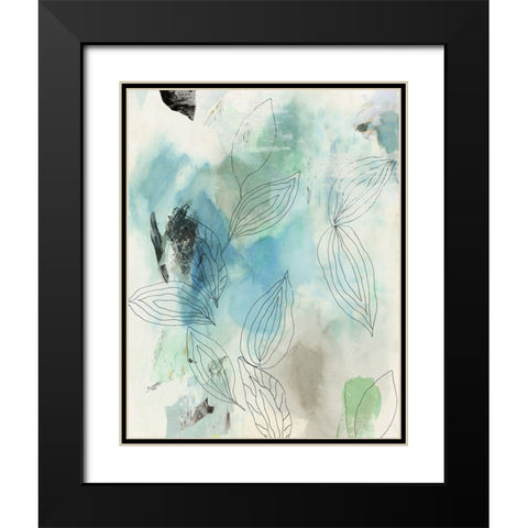 Bloomer I Black Modern Wood Framed Art Print with Double Matting by PI Studio