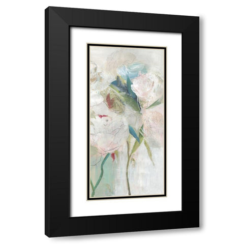 Blissful Peony II  Black Modern Wood Framed Art Print with Double Matting by PI Studio