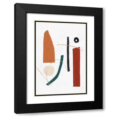 Precision I  Black Modern Wood Framed Art Print with Double Matting by PI Studio