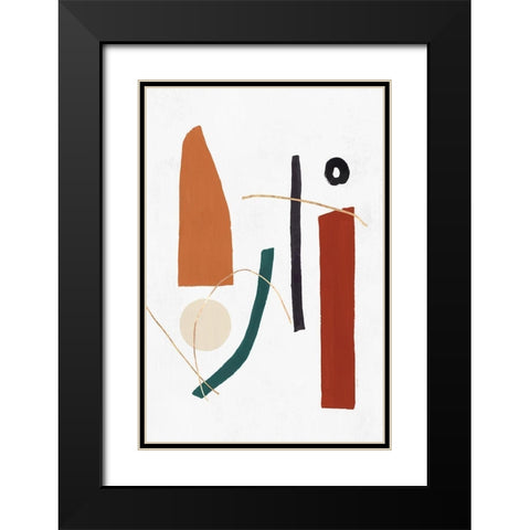 Precision I  Black Modern Wood Framed Art Print with Double Matting by PI Studio