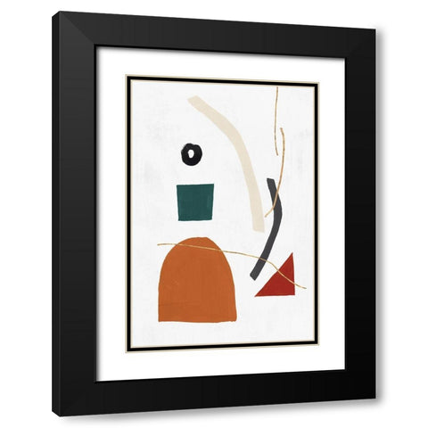 Precision II  Black Modern Wood Framed Art Print with Double Matting by PI Studio