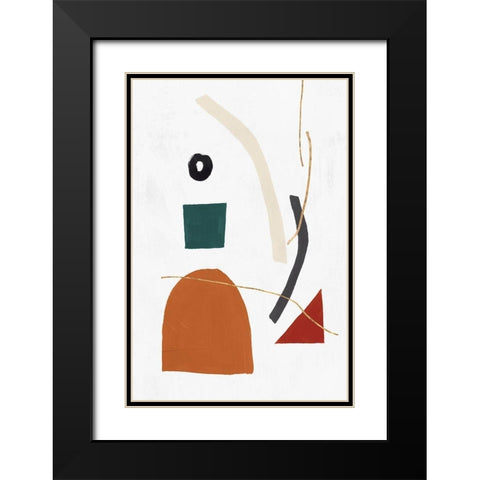 Precision II  Black Modern Wood Framed Art Print with Double Matting by PI Studio