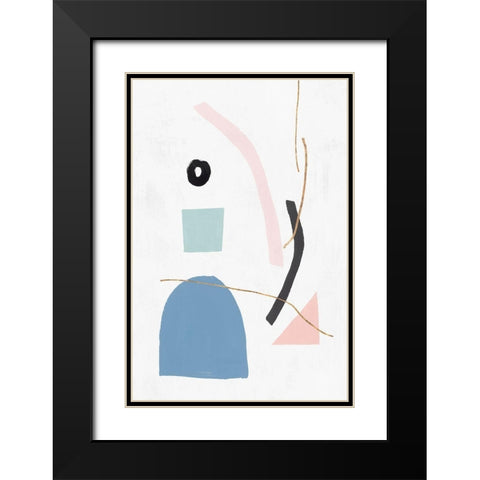 Precision II Blush Version  Black Modern Wood Framed Art Print with Double Matting by PI Studio