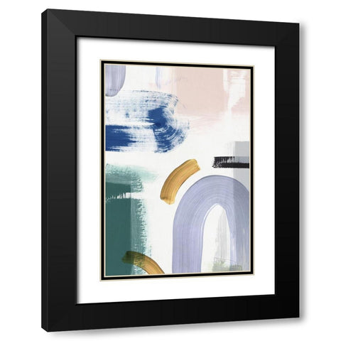 Visions Forms I Black Modern Wood Framed Art Print with Double Matting by PI Studio