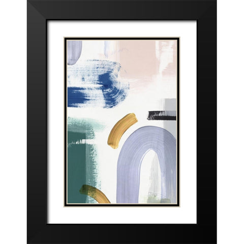 Visions Forms I Black Modern Wood Framed Art Print with Double Matting by PI Studio