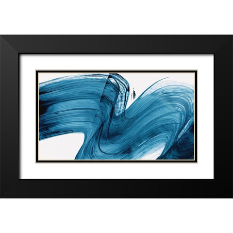 Convolution I Black Modern Wood Framed Art Print with Double Matting by PI Studio