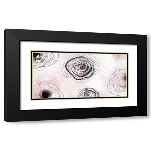 Rose Clouds I Black Modern Wood Framed Art Print with Double Matting by PI Studio