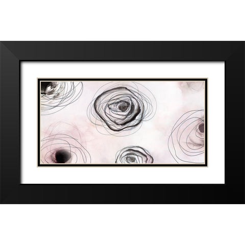 Rose Clouds I Black Modern Wood Framed Art Print with Double Matting by PI Studio