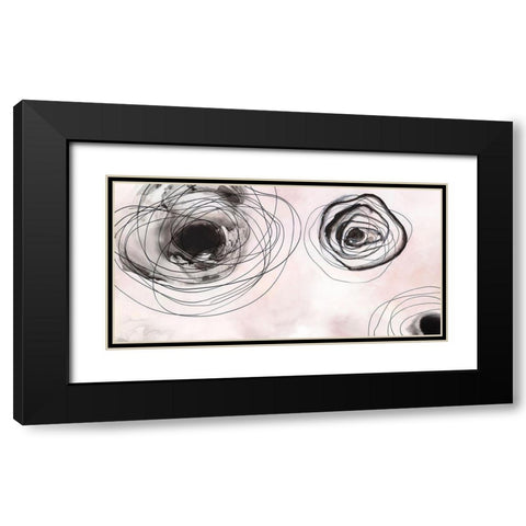 Rose Clouds II Black Modern Wood Framed Art Print with Double Matting by PI Studio
