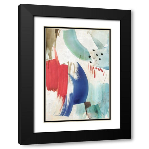 Vitalizing II Black Modern Wood Framed Art Print with Double Matting by PI Studio