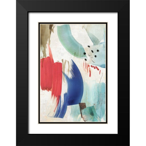 Vitalizing II Black Modern Wood Framed Art Print with Double Matting by PI Studio