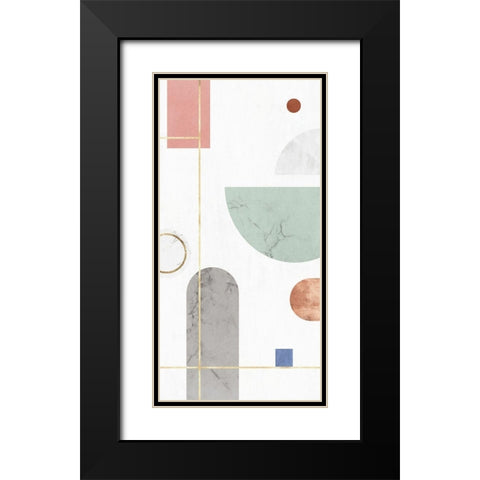 Complementary Forms II Black Modern Wood Framed Art Print with Double Matting by PI Studio
