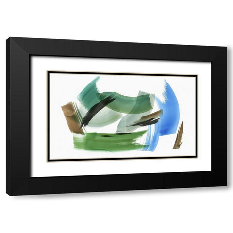 Emanation II Black Modern Wood Framed Art Print with Double Matting by PI Studio