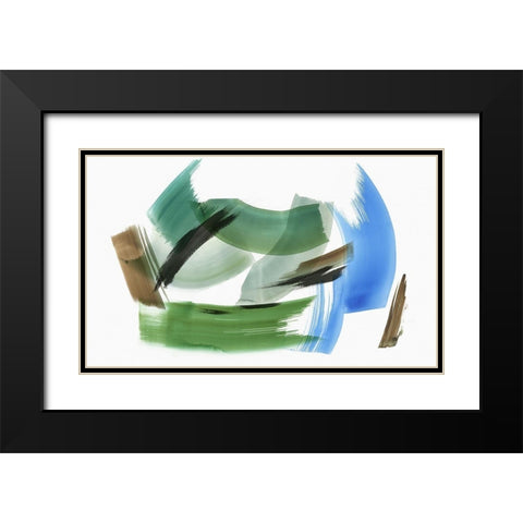 Emanation II Black Modern Wood Framed Art Print with Double Matting by PI Studio