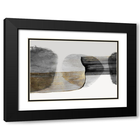 Anchored Motion II Black Modern Wood Framed Art Print with Double Matting by PI Studio
