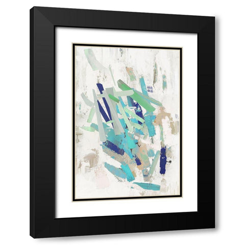 Oppotunity Lines Black Modern Wood Framed Art Print with Double Matting by PI Studio