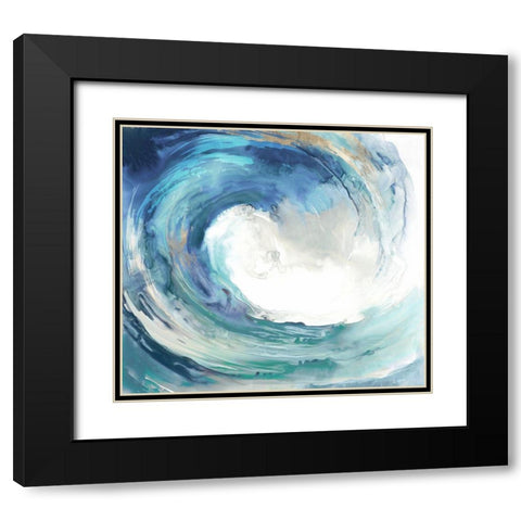 Water Collar Black Modern Wood Framed Art Print with Double Matting by PI Studio