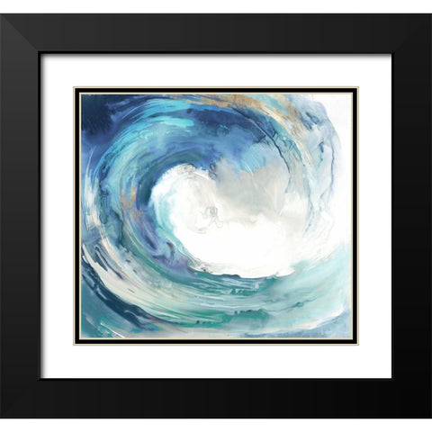 Water Collar Black Modern Wood Framed Art Print with Double Matting by PI Studio