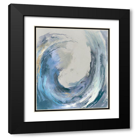 Water Collar Black Modern Wood Framed Art Print with Double Matting by PI Studio