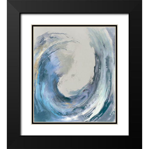 Water Collar Black Modern Wood Framed Art Print with Double Matting by PI Studio