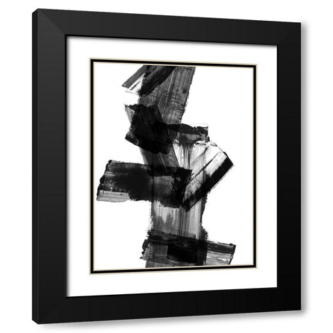 Meditative Dimension II Black Modern Wood Framed Art Print with Double Matting by PI Studio