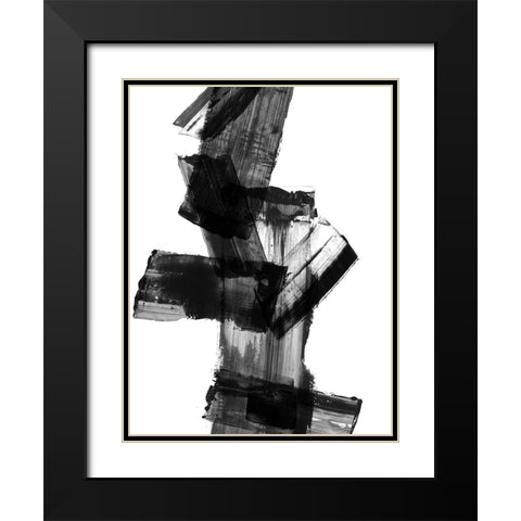 Meditative Dimension II Black Modern Wood Framed Art Print with Double Matting by PI Studio