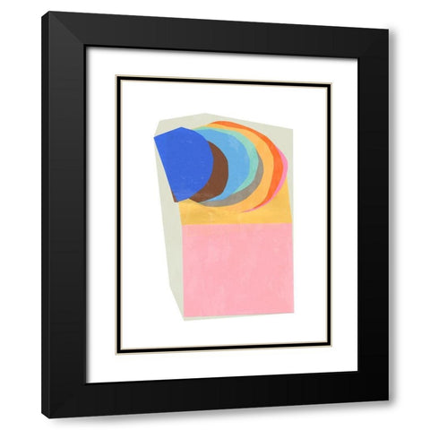 Sliced Black Modern Wood Framed Art Print with Double Matting by PI Studio