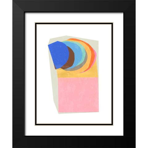 Sliced Black Modern Wood Framed Art Print with Double Matting by PI Studio