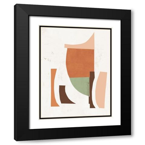 Symmetry Black Modern Wood Framed Art Print with Double Matting by PI Studio