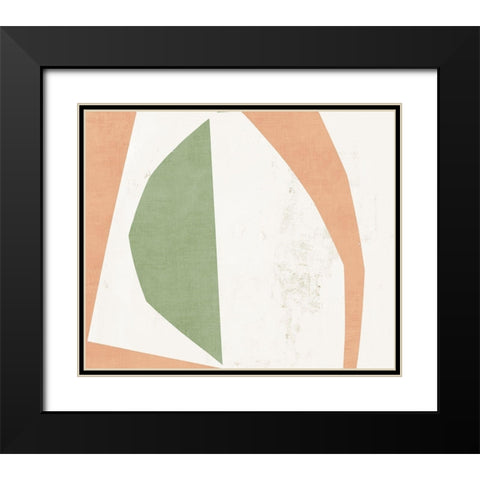 Minced Black Modern Wood Framed Art Print with Double Matting by PI Studio