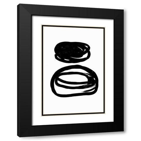 Potato Swirls  Black Modern Wood Framed Art Print with Double Matting by PI Studio