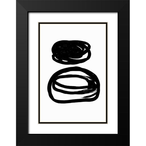 Potato Swirls  Black Modern Wood Framed Art Print with Double Matting by PI Studio