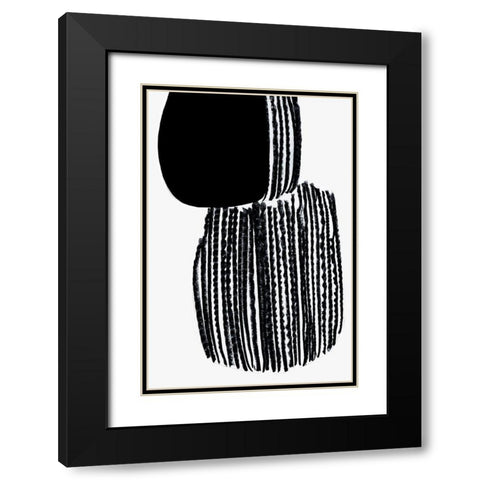 Potato Strings  Black Modern Wood Framed Art Print with Double Matting by PI Studio