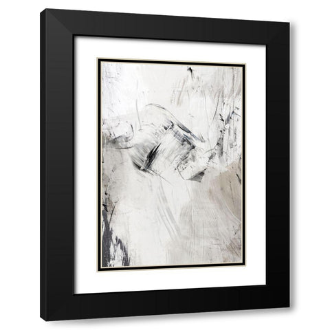 Masquerade II Black Modern Wood Framed Art Print with Double Matting by PI Studio