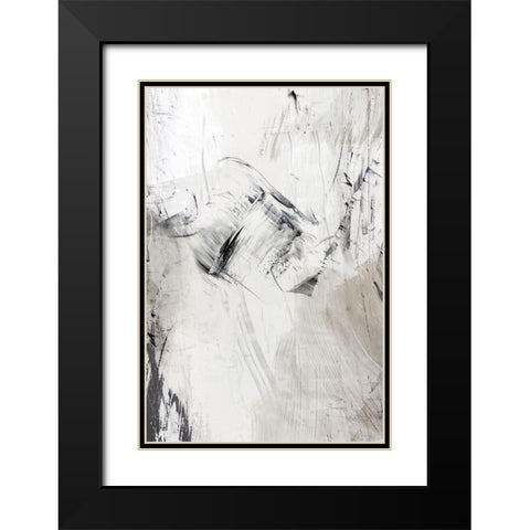 Masquerade II Black Modern Wood Framed Art Print with Double Matting by PI Studio