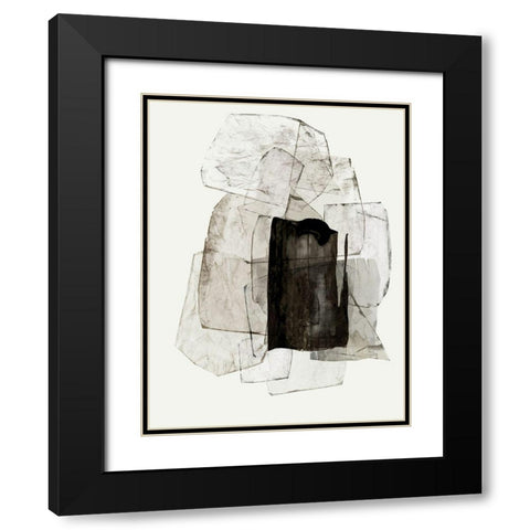 Blotting Ink II Â  Black Modern Wood Framed Art Print with Double Matting by PI Studio