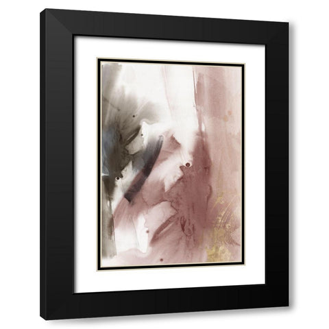 Laminate II  Black Modern Wood Framed Art Print with Double Matting by PI Studio