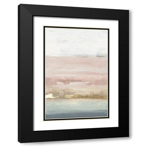 Cotton Candy Horizion Black Modern Wood Framed Art Print with Double Matting by PI Studio