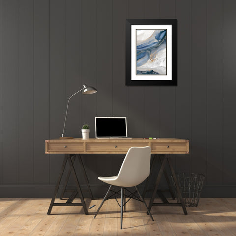 The Silver Sky II Black Modern Wood Framed Art Print with Double Matting by PI Studio