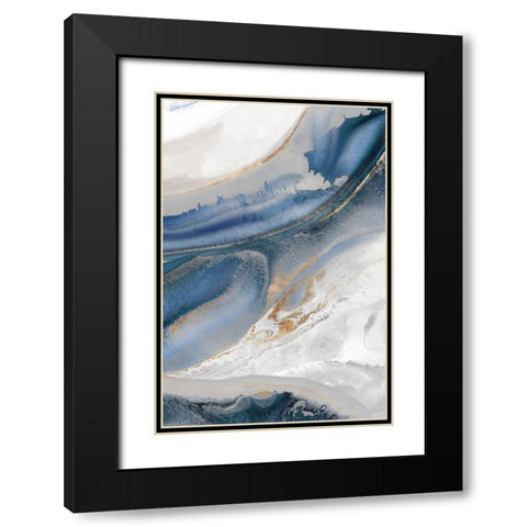 The Silver Sky II Black Modern Wood Framed Art Print with Double Matting by PI Studio