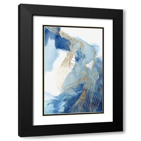 Celestial Blue II   Black Modern Wood Framed Art Print with Double Matting by PI Studio