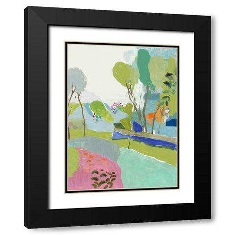 April Adventures  Black Modern Wood Framed Art Print with Double Matting by PI Studio