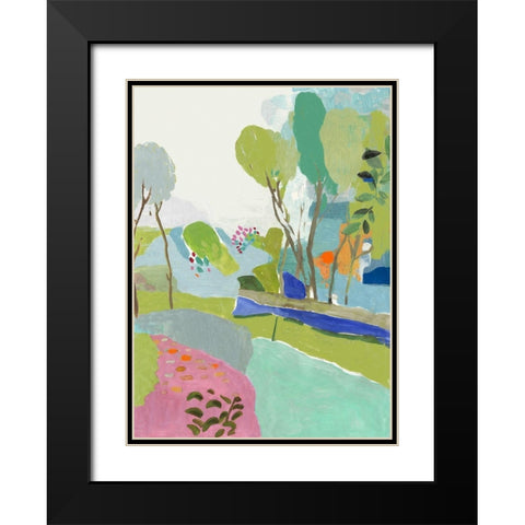 April Adventures  Black Modern Wood Framed Art Print with Double Matting by PI Studio