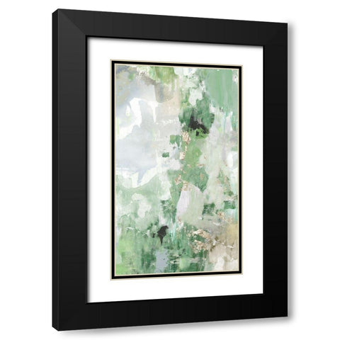 Jadeite  Black Modern Wood Framed Art Print with Double Matting by PI Studio