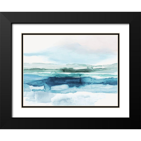 Malachite Pool  Black Modern Wood Framed Art Print with Double Matting by PI Studio