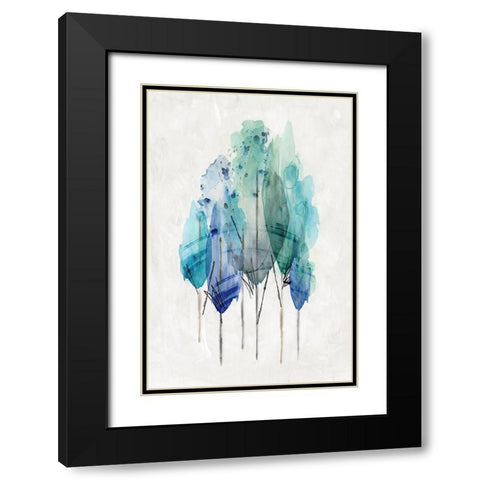 Transparent Wood I Black Modern Wood Framed Art Print with Double Matting by PI Studio