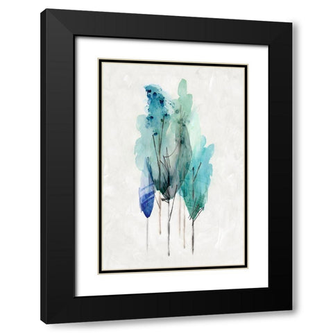 Transparent Wood II Black Modern Wood Framed Art Print with Double Matting by PI Studio